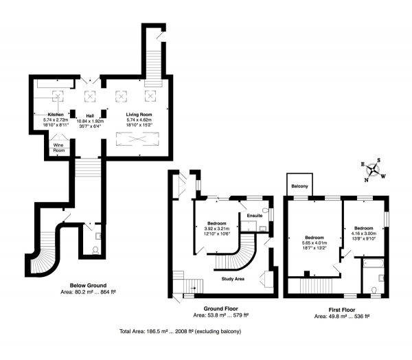 Floor Plan Image for 3 Bedroom Link Detached House for Sale in Sussex Square, Kemp Town