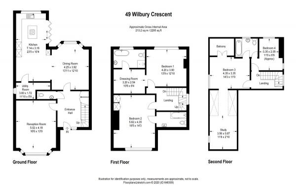 Floor Plan Image for 4 Bedroom Detached House for Sale in Wilbury Crescent, Hove