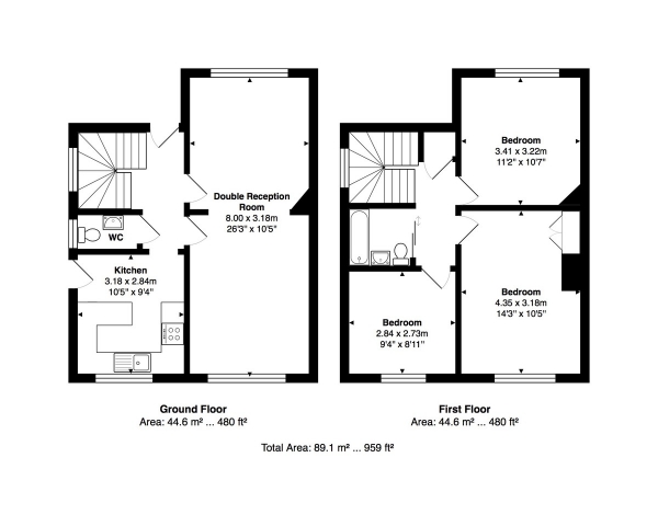 Floor Plan Image for 3 Bedroom Semi-Detached House for Sale in Old Shoreham Road, Hove