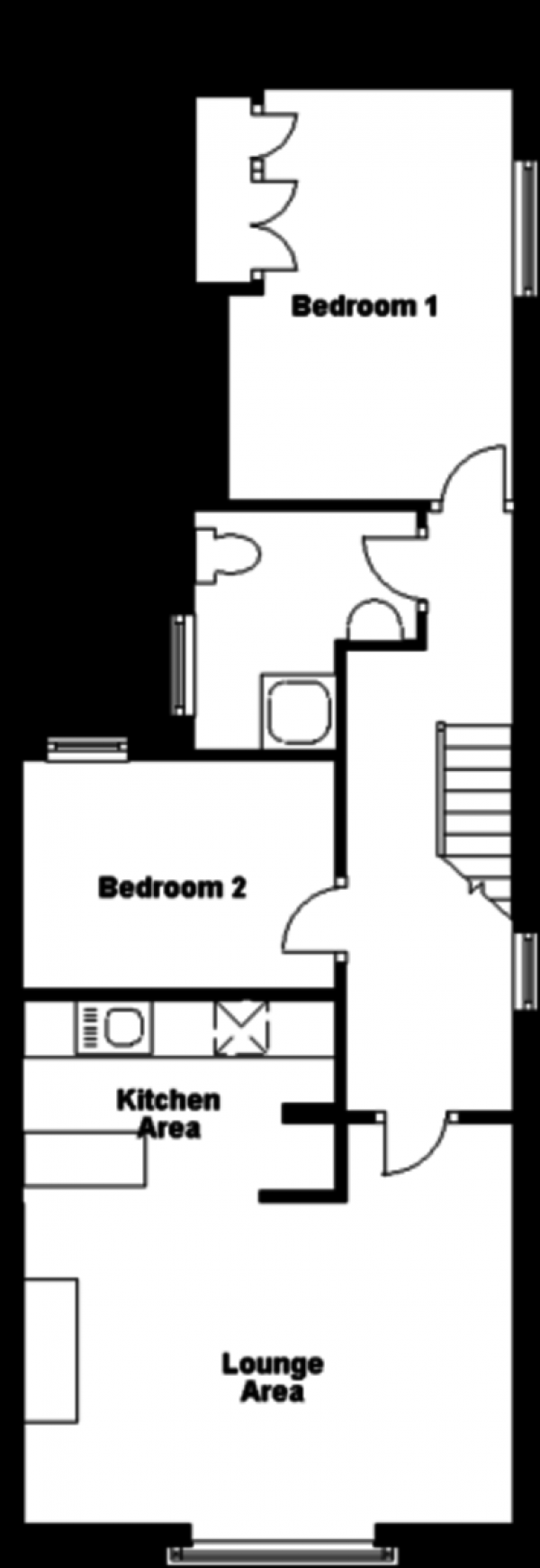 Floor Plan Image for 2 Bedroom Flat for Sale in Bear Road, Brighton