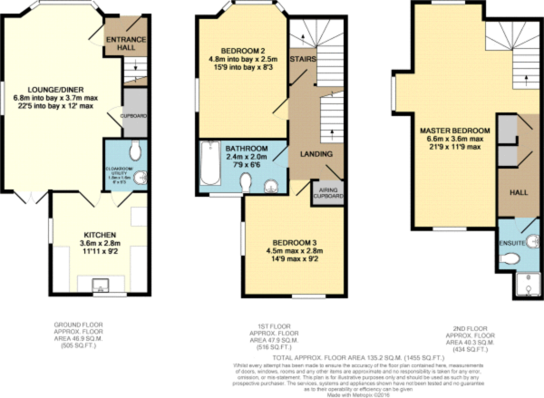 Floor Plan Image for 3 Bedroom End of Terrace House for Sale in Winton Cottages, Rottingdean, Brighton