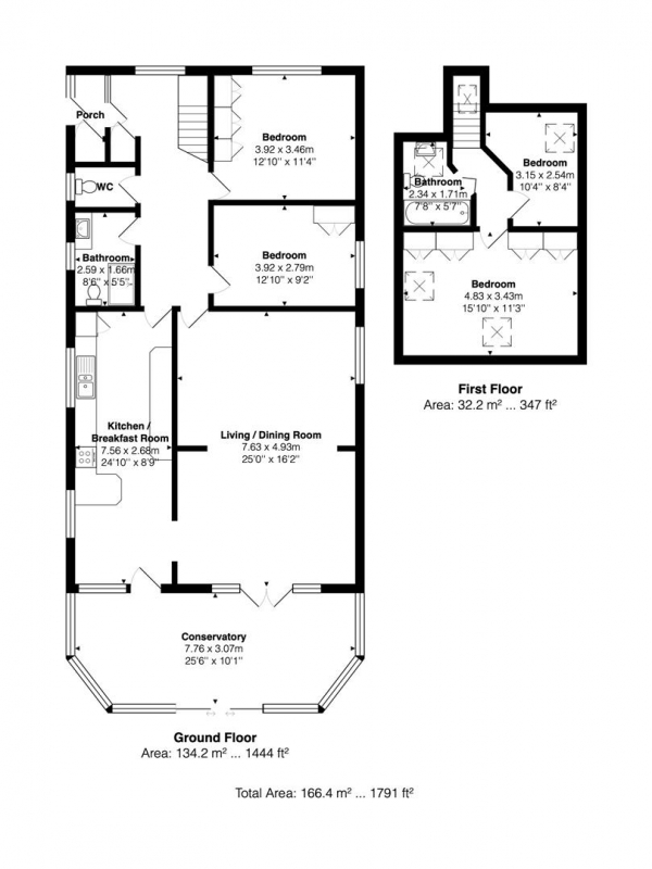 Floor Plan Image for 4 Bedroom Detached House for Sale in Green Ridge, Brighton