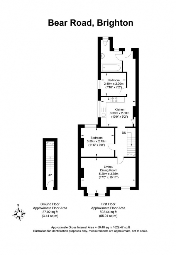 Floor Plan Image for 2 Bedroom Apartment for Sale in Bear Road, Brighton