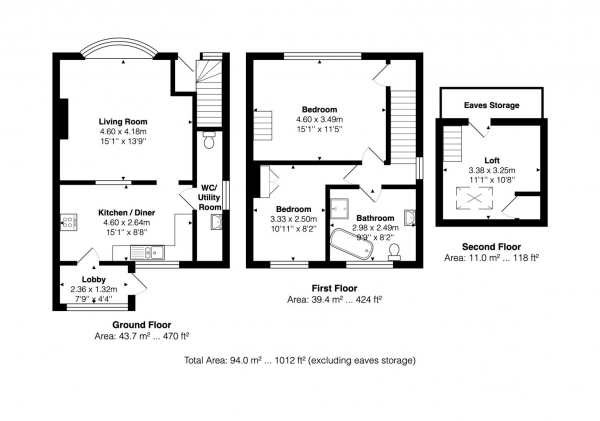 Floor Plan Image for 2 Bedroom Semi-Detached House for Sale in Firle Road, Brighton