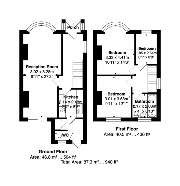 Floor Plan for 3 Bedroom Semi-Detached House for Sale in Victoria Road, Portslade, BN41, 1XB - Guide Price &pound525,000