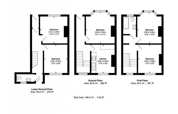 Floor Plan Image for 4 Bedroom Detached House to Rent in Richmond Road, Brighton