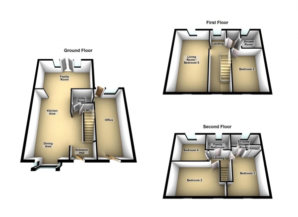 Floor Plan Image for 5 Bedroom Detached House for Sale in Bridle Lane, Hampton Vale, Peterborough