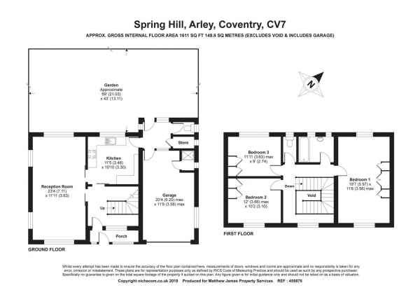 Floor Plan Image for Detached House for Sale in Spring Hill, Arley, Coventry