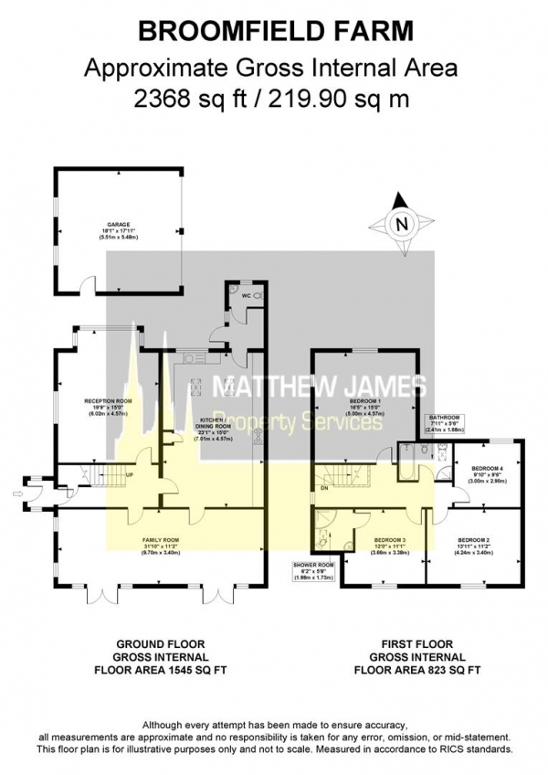 Floor Plan Image for 4 Bedroom Detached House for Sale in Broomfield Farm, Colehurst Lane, Off Smeaton Lane, Rugby