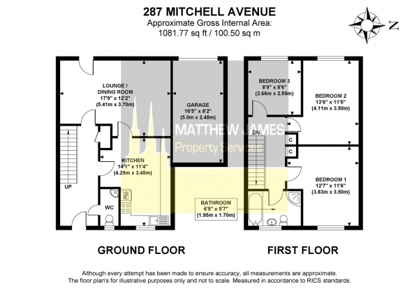 Floor Plan Image for 3 Bedroom Semi-Detached House for Sale in Mitchell Avenue, Canley, Coventry