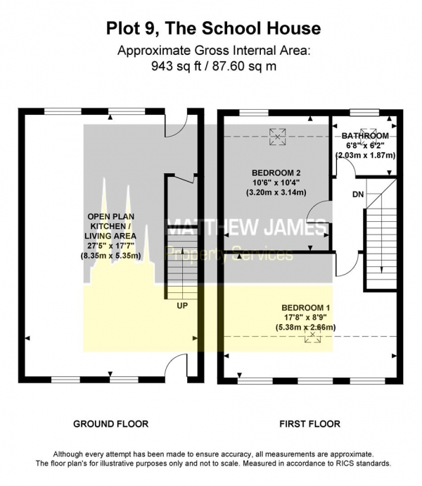 Floor Plan Image for 2 Bedroom Town House for Sale in St. Peters Road, Rugby