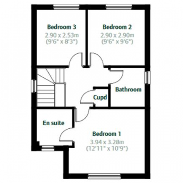 Floor Plan Image for 3 Bedroom Detached House for Sale in James Fullarton Way, Coventry