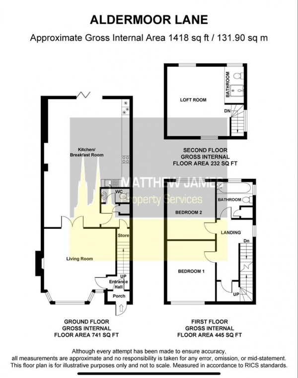 Floor Plan Image for 3 Bedroom End of Terrace House for Sale in Aldermoor Lane, Coventry