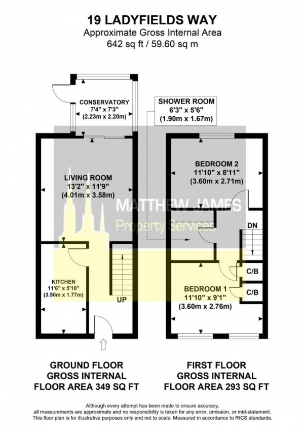 Floor Plan Image for 2 Bedroom End of Terrace House for Sale in Ladyfields Way, Coventry