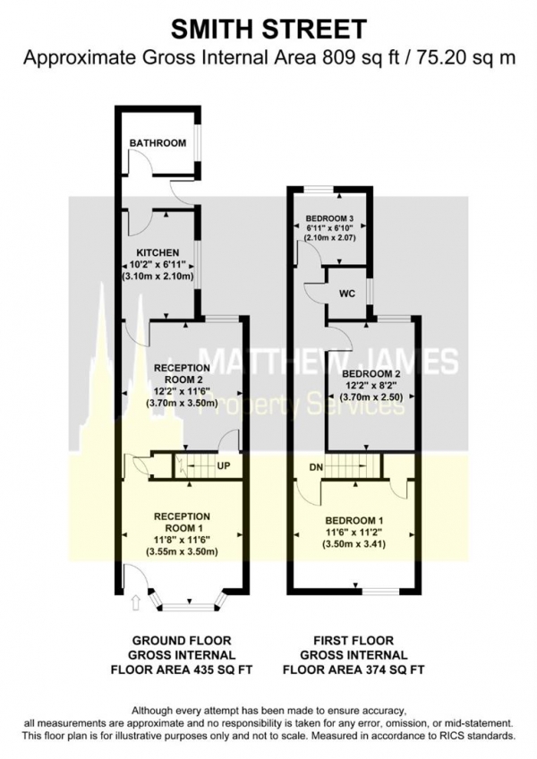 Floor Plan Image for 3 Bedroom Terraced House for Sale in Smith Street, Coventry