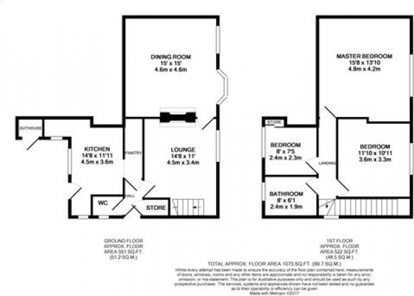 Floor Plan Image for 3 Bedroom End of Terrace House for Sale in Cornwall Road, Coventry