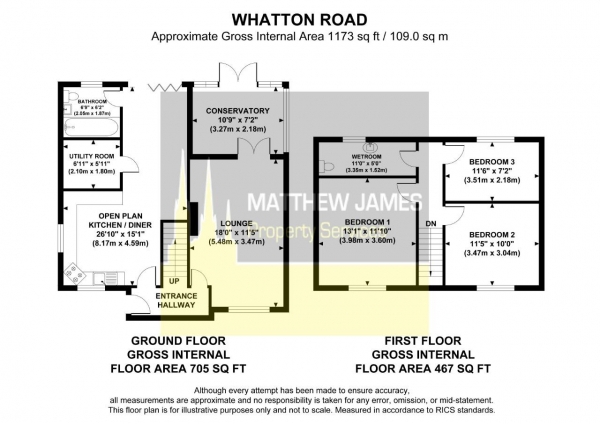 Floor Plan Image for 3 Bedroom Semi-Detached House for Sale in Whatton Road, Kegworth, Derby