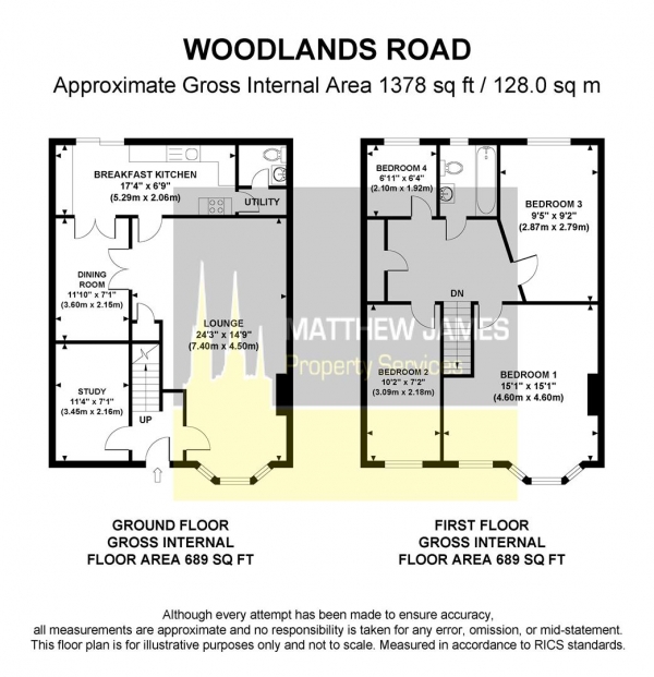 Floor Plan Image for 4 Bedroom Semi-Detached House for Sale in Woodlands Road, Binley Woods, Coventry