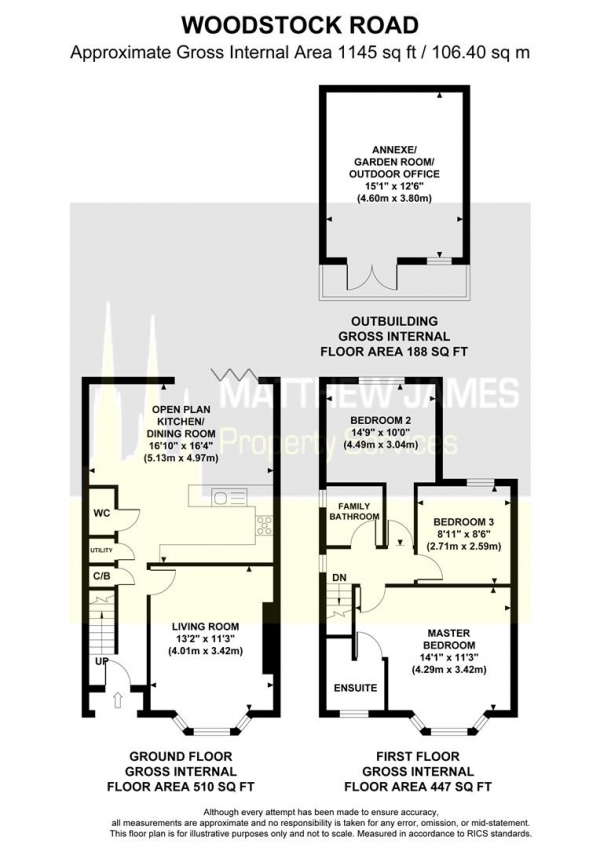 Floor Plan Image for 3 Bedroom Semi-Detached House for Sale in Woodstock Road, Coventry, CV3 - Fully Renovated with Separate Garden Annex