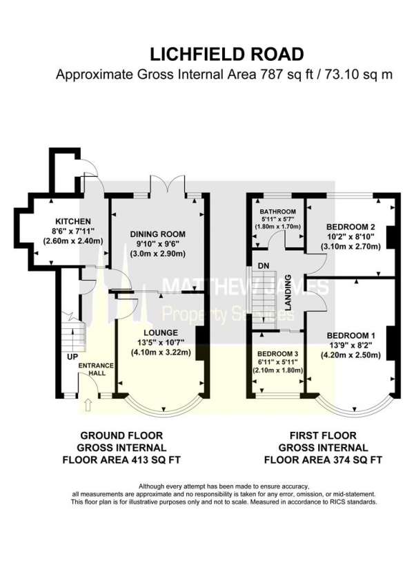 Floor Plan Image for 3 Bedroom Semi-Detached House for Sale in Lichfield Road, Cheylesmore, CV3