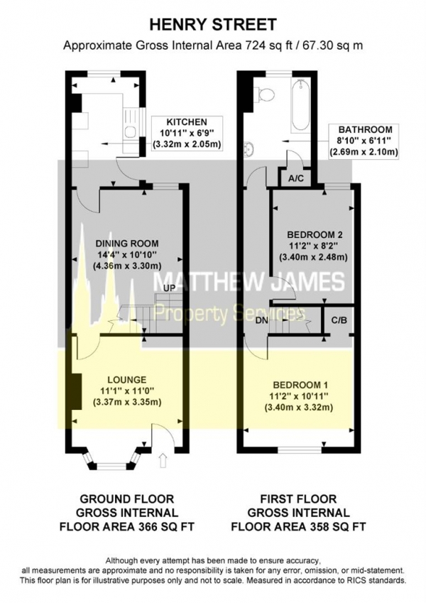 Floor Plan Image for 2 Bedroom End of Terrace House for Sale in Henry Street, Kenilworth