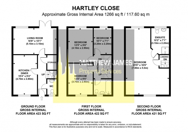 Floor Plan Image for 4 Bedroom Semi-Detached House for Sale in Hartley Close, Weavers Wharf, CV6