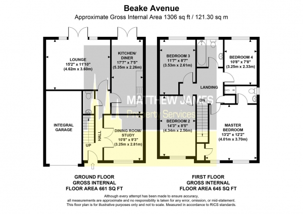 Floor Plan Image for 4 Bedroom Detached House for Sale in Beake Avenue, Radford, CV6 - No Chain - Four Double Bedrooms