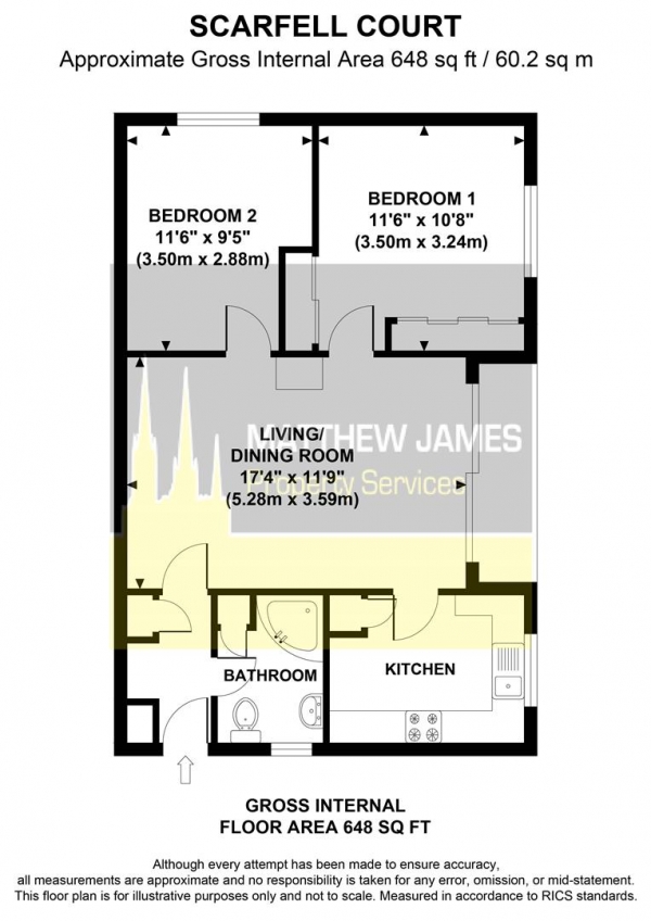 Floor Plan Image for 2 Bedroom Flat for Sale in Nod Rise, Coventry