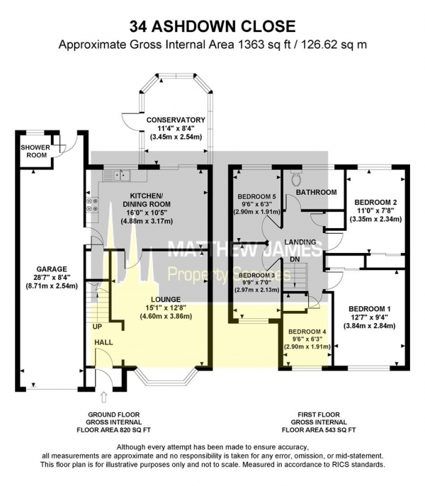 Floor Plan Image for 5 Bedroom Semi-Detached House for Sale in Ashdown Close, Binley, Coventry