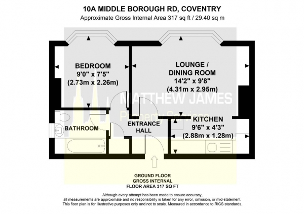 Floor Plan Image for 4 Bedroom End of Terrace House for Sale in Middleborough Road, Coundon, Coventry