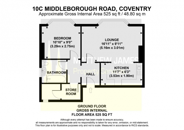 Floor Plan Image for 4 Bedroom End of Terrace House for Sale in Middleborough Road, Coundon, Coventry