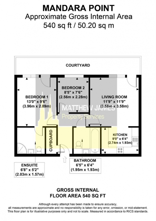 Floor Plan Image for 2 Bedroom Apartment for Sale in Drapers Fields, Coventry