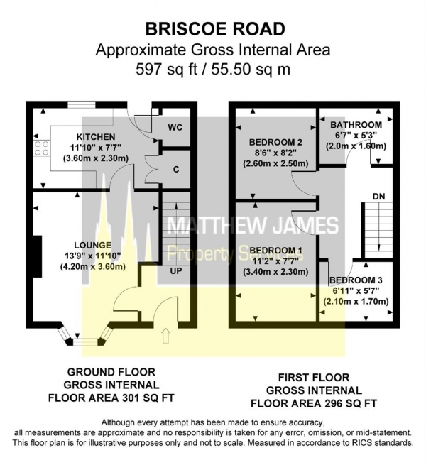 Floor Plan Image for 3 Bedroom Semi-Detached House for Sale in Briscoe Road, Holbrooks, CV6 - No Onwards Chain