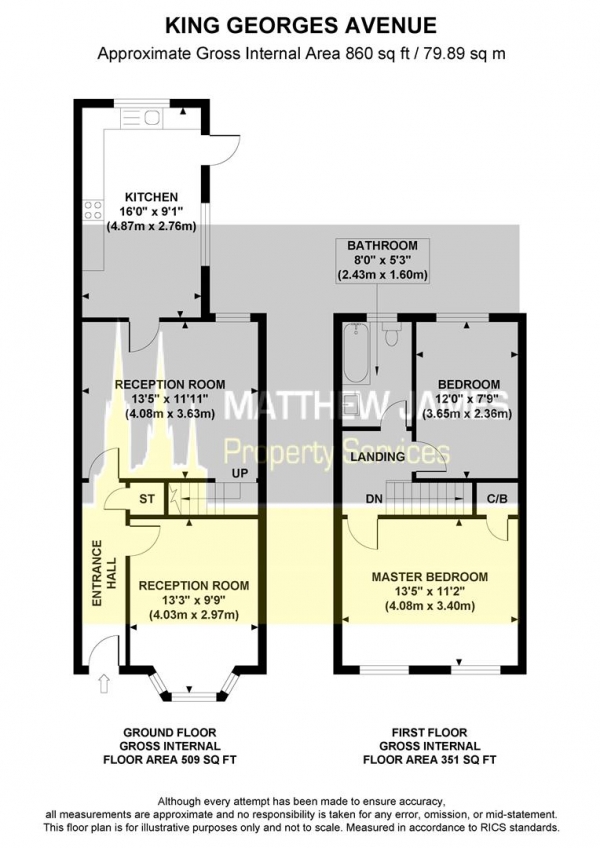 Floor Plan Image for 2 Bedroom Terraced House for Sale in King Georges Avenue, Foleshill, Coventry