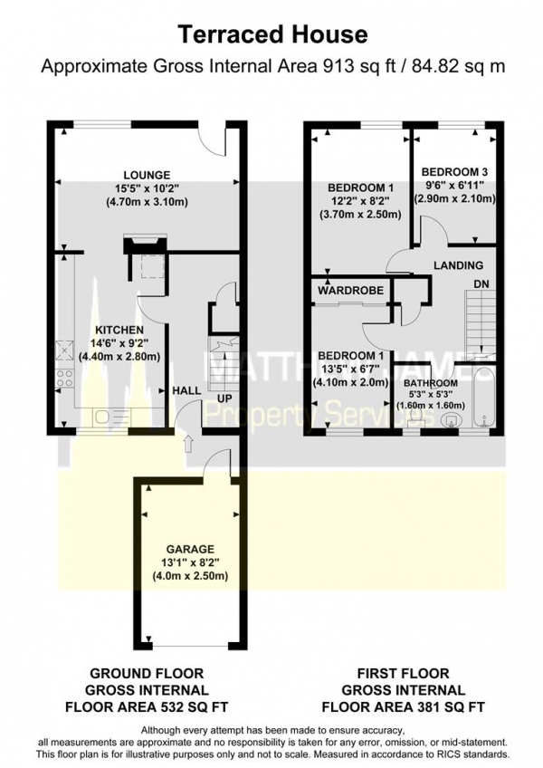 Floor Plan Image for 3 Bedroom Semi-Detached House for Sale in Virginia Road, Hillfields, Coventry