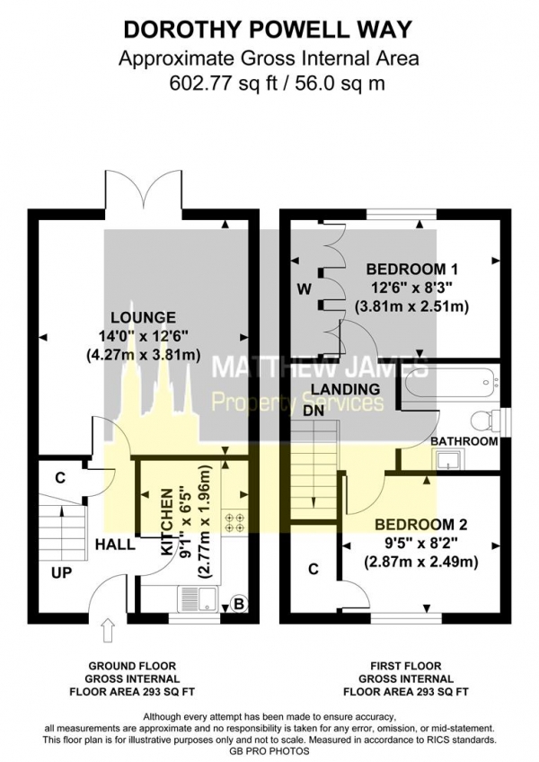 Floor Plan Image for 2 Bedroom Semi-Detached House for Sale in Dorothy Powell Way, Walsgrave , Close to University Hospial