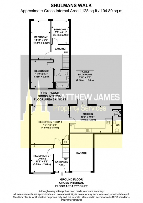 Floor Plan Image for 3 Bedroom Semi-Detached House for Sale in Shulmans Walk, Wyken, Coventry *STUNNING THREE BEDROOM PROPERTY*
