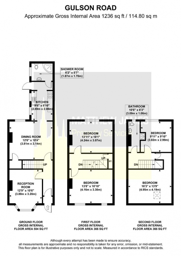 Floor Plan Image for 5 Bedroom Terraced House to Rent in Gulson Road, Stoke, Coventry