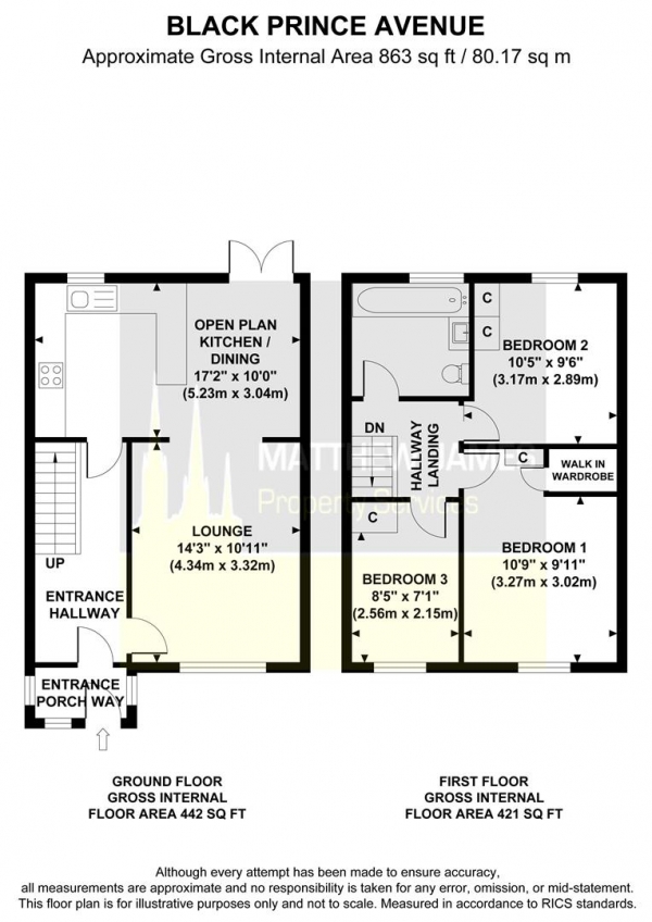 Floor Plan Image for 3 Bedroom Semi-Detached House for Sale in Black Prince Avenue, Cheylesmore, Coventry