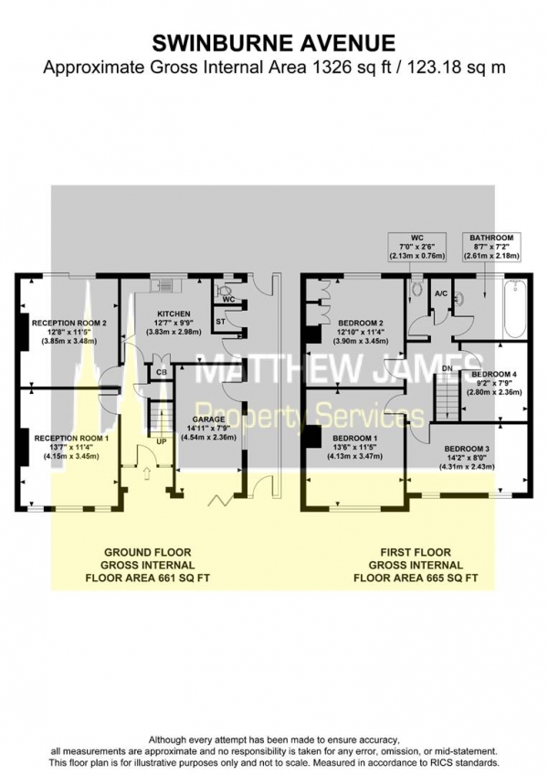 Floor Plan Image for 4 Bedroom Semi-Detached House for Sale in Swinburne Avenue, Binley, Coventry,  CV2