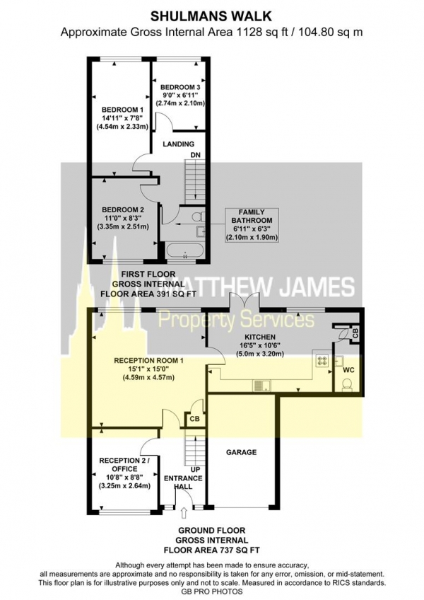 Floor Plan Image for 4 Bedroom Semi-Detached House to Rent in Shulmans Walk, Wyken, Coventry *STUNNING THREE BEDROOM PROPERTY*