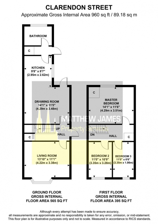 Floor Plan Image for 3 Bedroom Terraced House for Sale in Clarendon Street, Earlsdon, Coventry