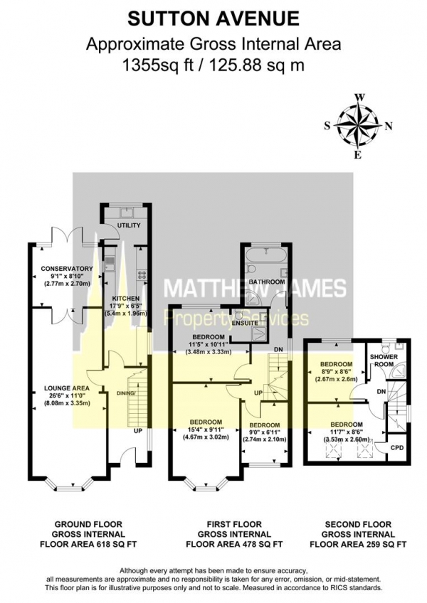 Floor Plan Image for 5 Bedroom Semi-Detached House for Sale in Sutton Avenue, Eastern Green, Coventry ** PART EXCHANGE AVAILABLE **