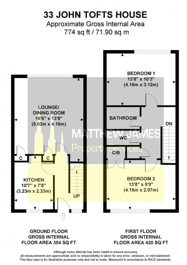 Floor Plan Image for 2 Bedroom Duplex for Sale in John Tofts House, Coventry - SPACIOUS DUPLEX CITY CENTRE APARTMENT