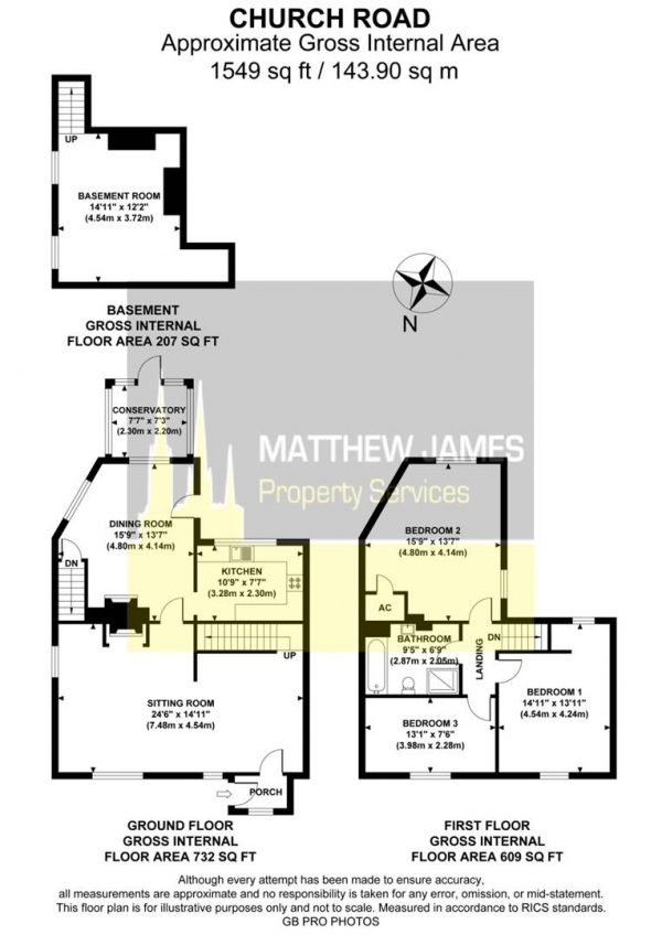 Floor Plan Image for 3 Bedroom Link Detached House for Sale in Church Road, Shilton, Coventry  *Beautiful Throughout!*