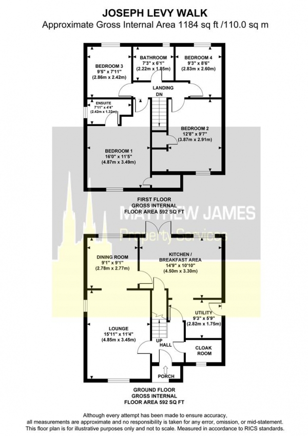 Floor Plan Image for 4 Bedroom Detached House for Sale in Joseph Levy Walk, Coventry