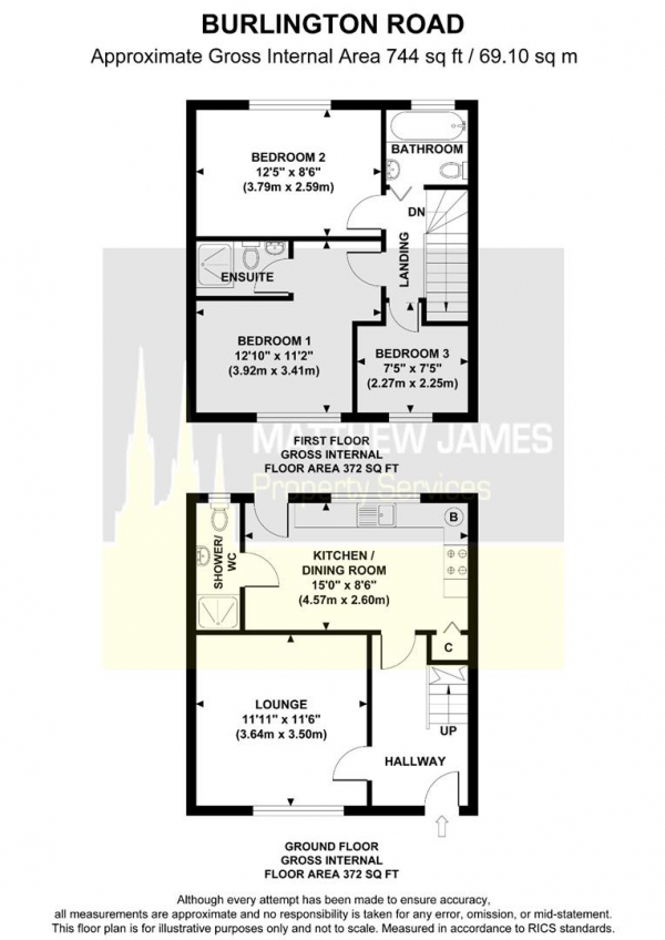 Floor Plan Image for 3 Bedroom End of Terrace House for Sale in Burlington Road, Stoke, Coventry **PERFECT FOR INVESTOR OR FIRST TIME BUYER