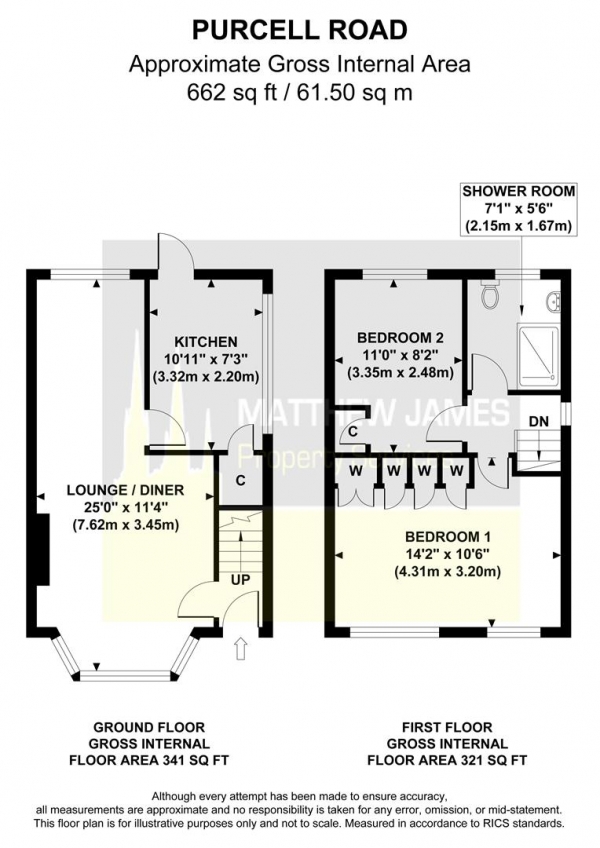 Floor Plan Image for 2 Bedroom End of Terrace House for Sale in Purcell Road, Coventry *** Corner Plot ***