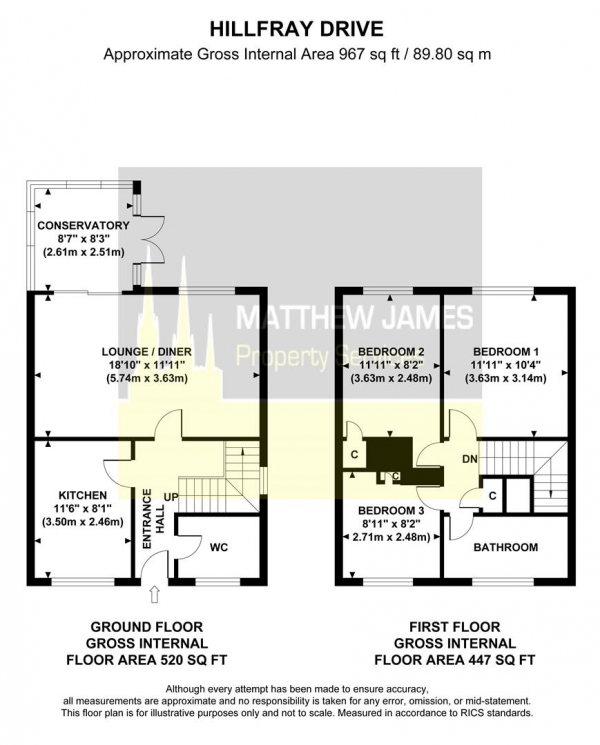 Floor Plan Image for 3 Bedroom Semi-Detached House for Sale in Hillfray Drive, Whitley, Coventry