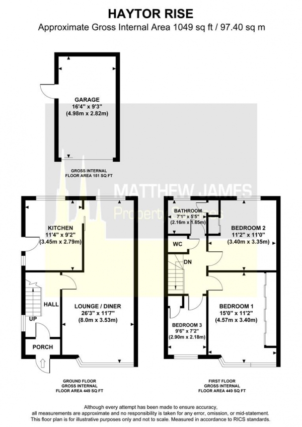 Floor Plan Image for 3 Bedroom Semi-Detached House for Sale in Haytor Rise,  Wyken, Coventry